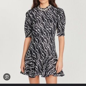 Sandro Silk Embellished Dress - BNWT short flowing dress